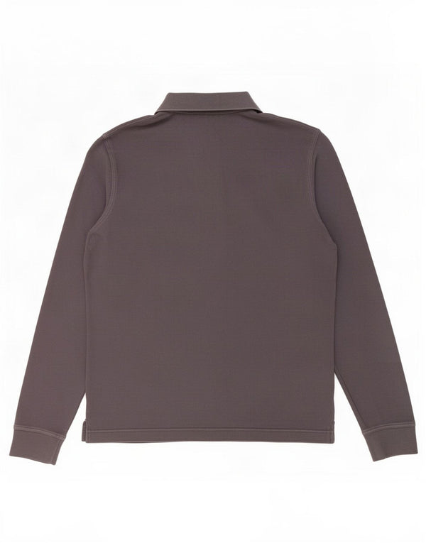 Benetton Herren-Langarm-Poloshirt, groß, marineblau, Baumwolle