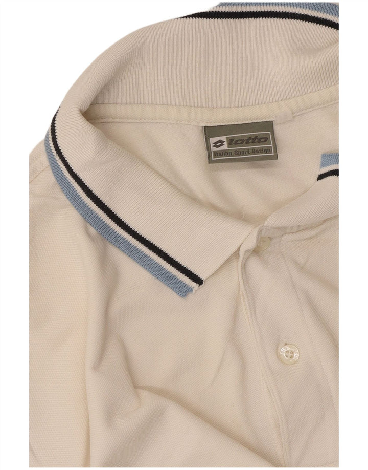 LOTTO Mens Polo Shirt Large White