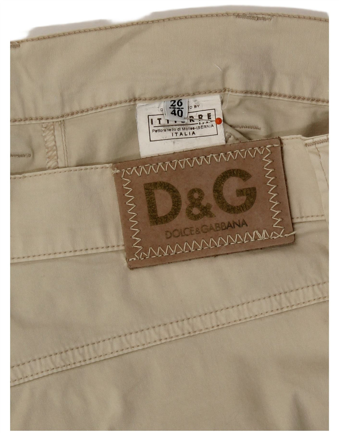 Dolce & Gabbana Damen Caprihose IT 40 Small W26 L20 Beige