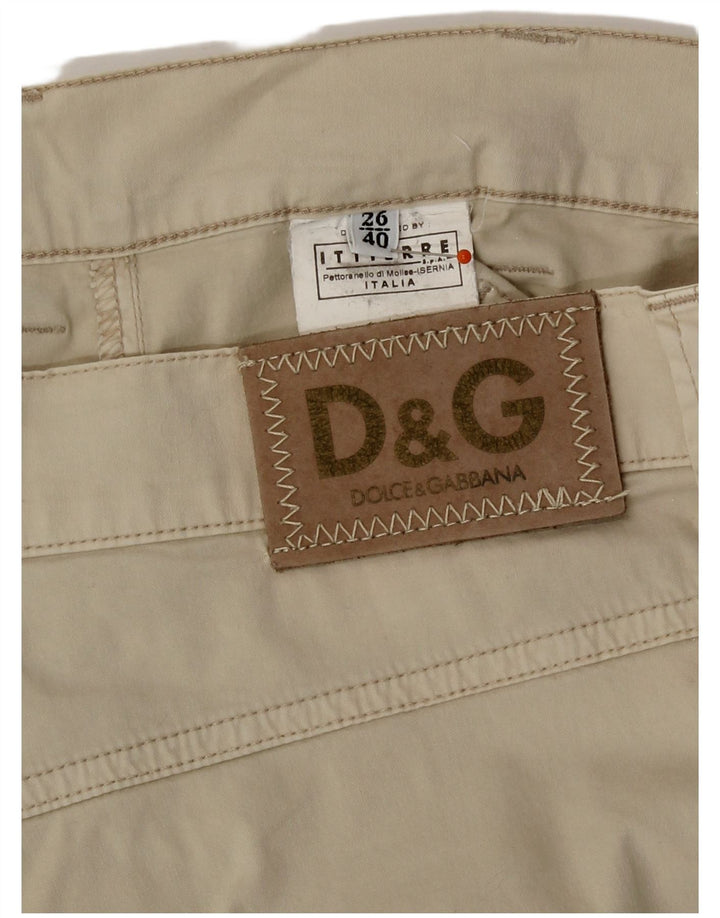 Dolce & Gabbana Damen Caprihose IT 40 Small W26 L20 Beige