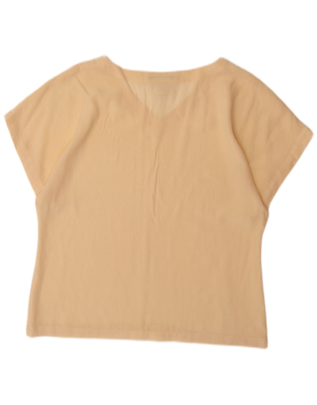 MAX MARA Damen T-Shirt Top UK 14 Large Beige Seide