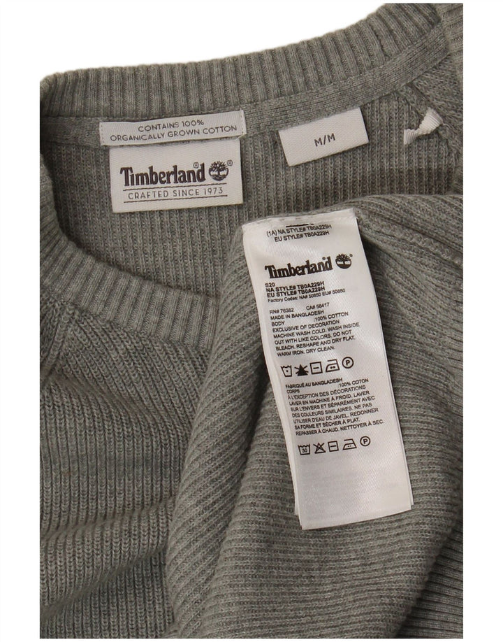 Timberland Herren-Pullover mit Rundhalsausschnitt, mittelgraue Baumwolle
