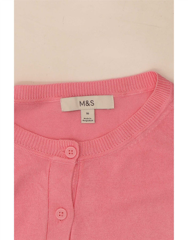 Marks & Spencer Damen-Cardigan-Pullover UK 16 Large Pink