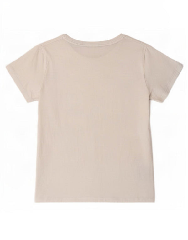 Liu Jo Damen Grafik-T-Shirt-Oberteil UK 6 XS Weiße Baumwolle