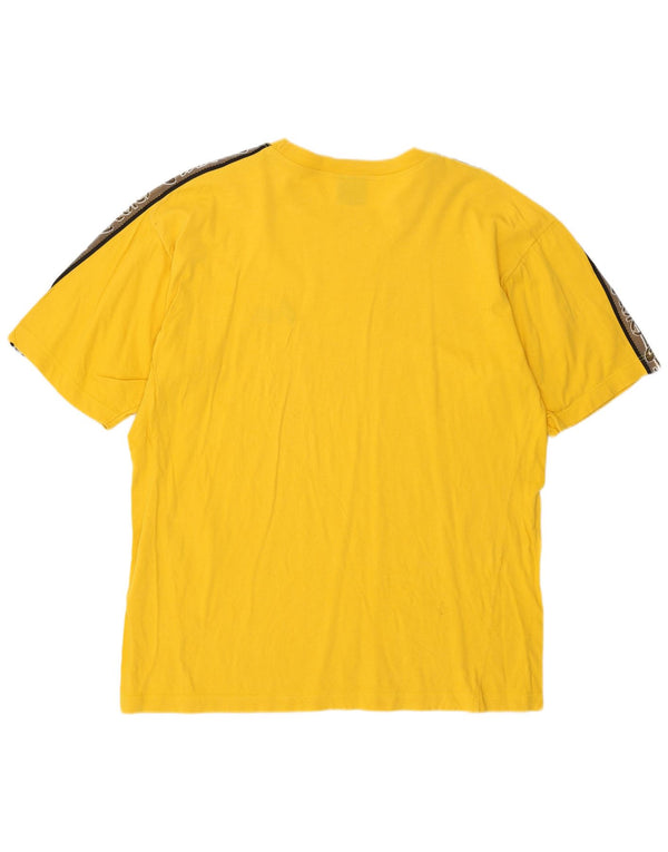 Asics Mens Graphic T-Shirt Top XL Yellow Cotton