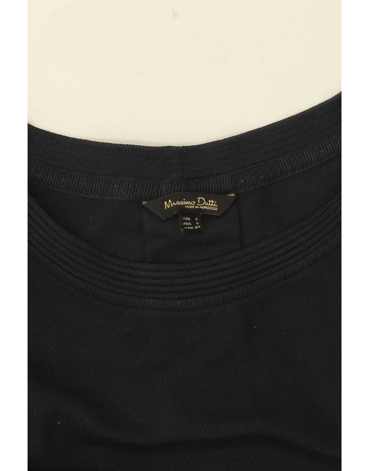 Massimo Dutti Damen Top Langarm UK 16 Large Marineblau