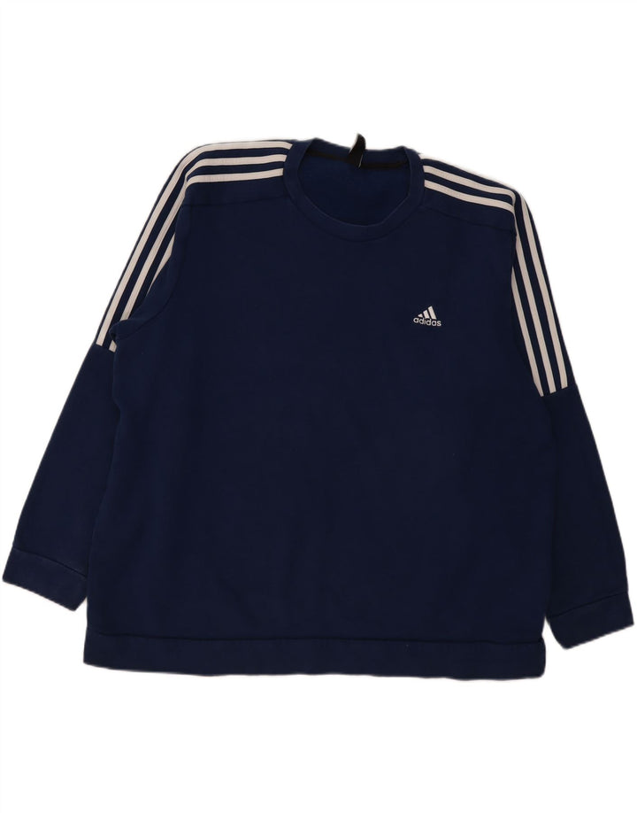 Adidas Herren Sweatshirt Pullover 2XL Marineblau Baumwolle