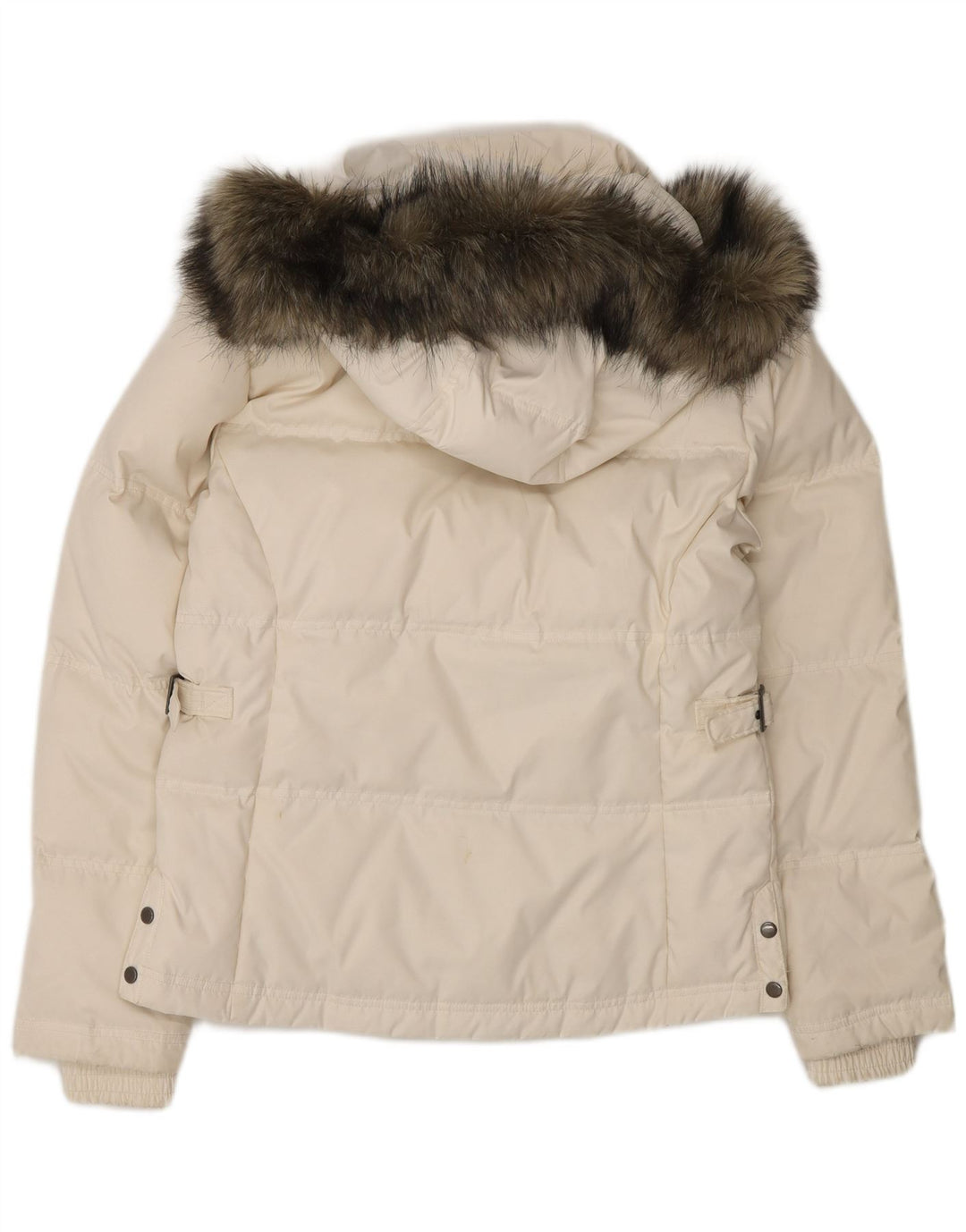 Columbia Damen-Kapuzen-Übergröße, wattierte Jacke, UK 10, Größe S, weiß, Polyester