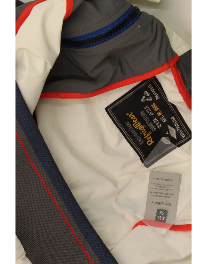 Refrigiwear Herren-Bomberjacke, Größe 56 2XL, gebrochenes Weiß, Colourblock-Polyamid