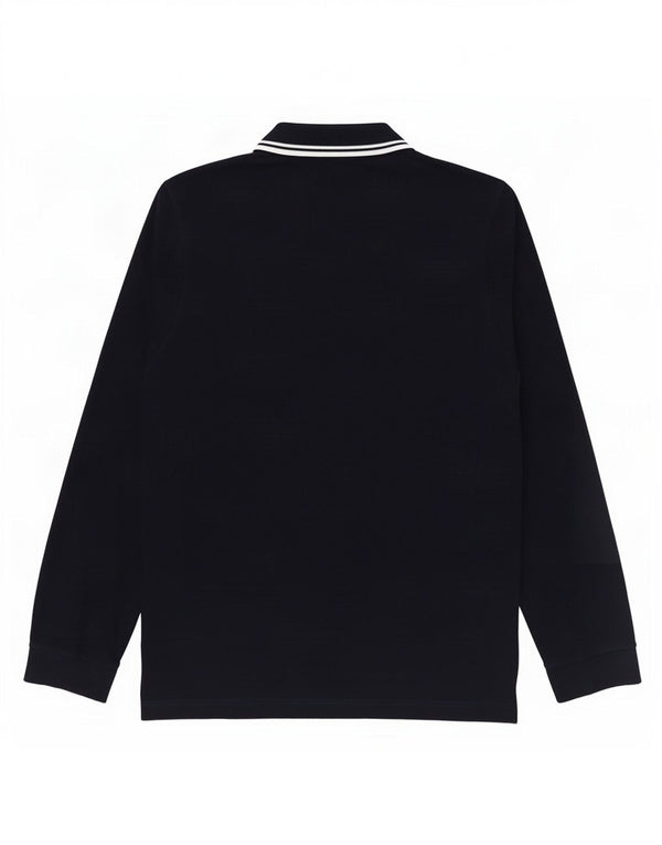 Fred Perry Langarm-Poloshirt für Jungen, 15–16 Jahre, marineblaue Baumwolle