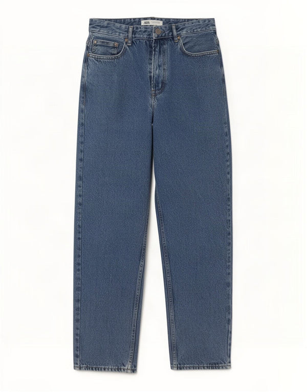 Zara Mens Straight Jeans EU 42 Large W32 L28 Blue Cotton