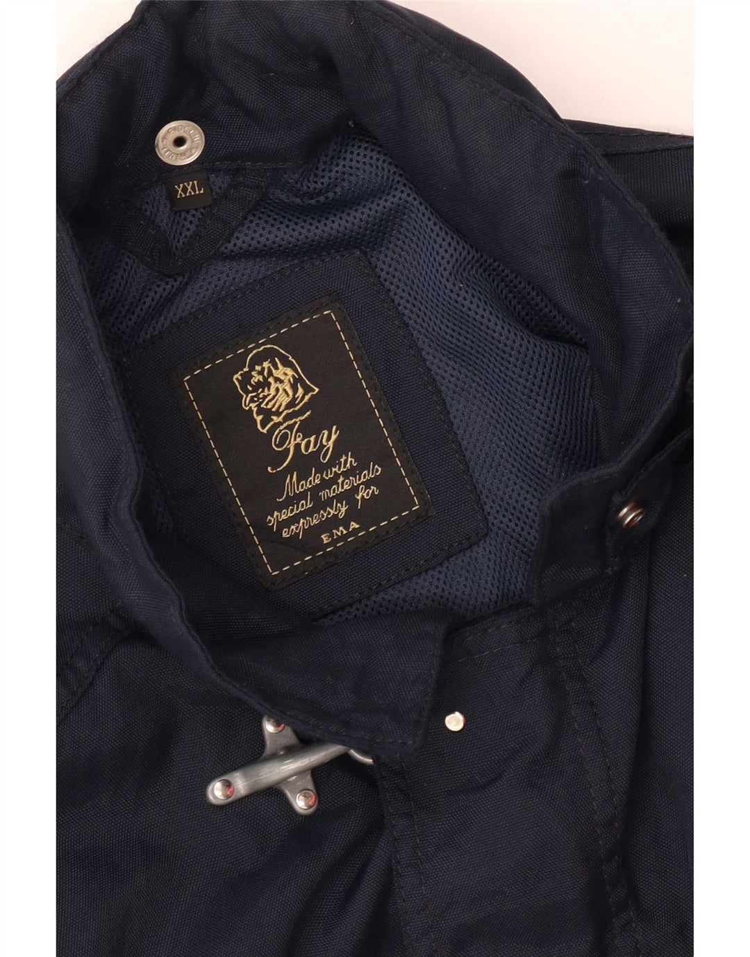 Fay Herren Ema Hooded Utility Jacke UK 44 2XL Marineblau