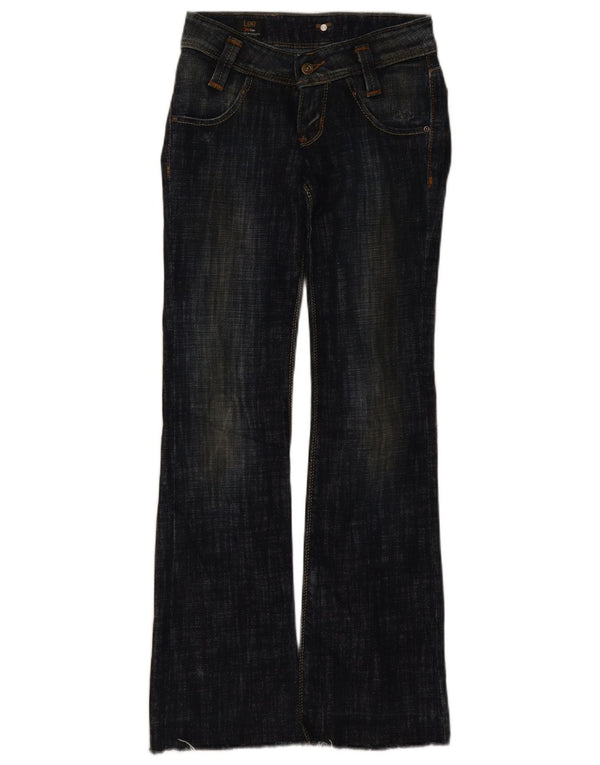 Lee Damen Leola Bootcut Jeans W26 L33 Marineblau Baumwolle