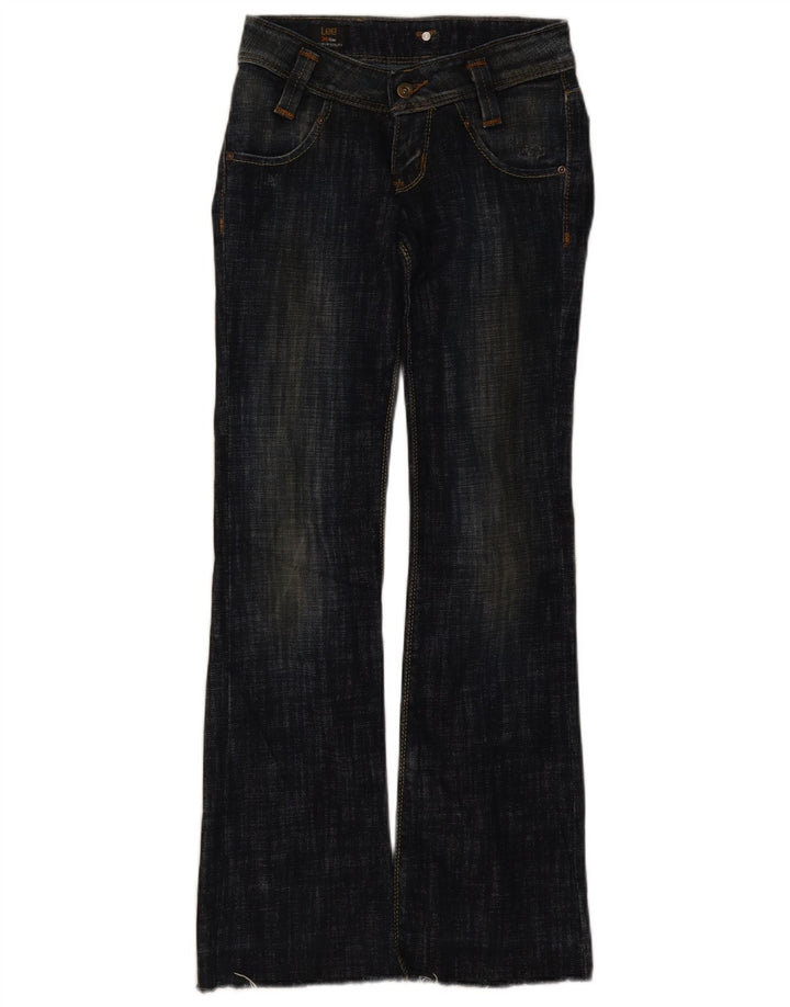Lee Damen Leola Bootcut Jeans W26 L33 Marineblau Baumwolle