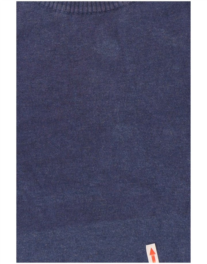 Penguin Herren-Pullover mit Rundhalsausschnitt, mittelblaue Baumwolle