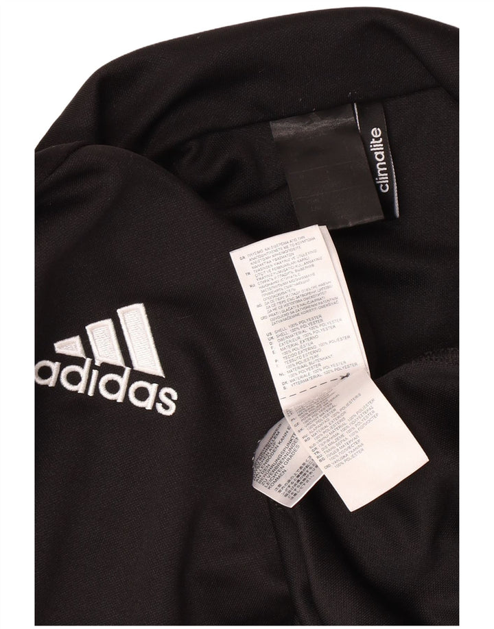 ADIDAS Mens Climalite Zip Neck Pullover Tracksuit Top Large Black