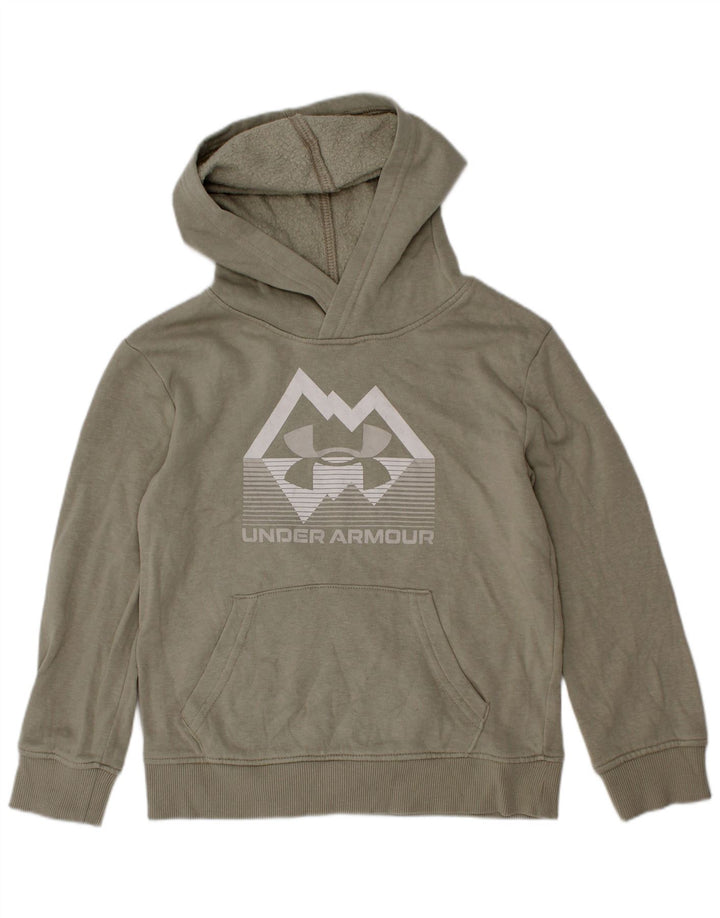 Under Armour Jungen-Pullover mit grafischem Kapuzenpullover, 4–5 Jahre, Khaki