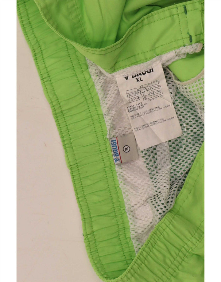 Brugi Herren-Badeshorts XL, grünes Colourblock-Polyester