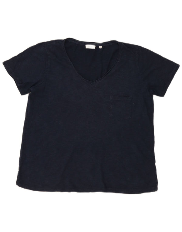 Fat Face Damen Kapuzenpullover UK 16 Large Marineblau Baumwolle