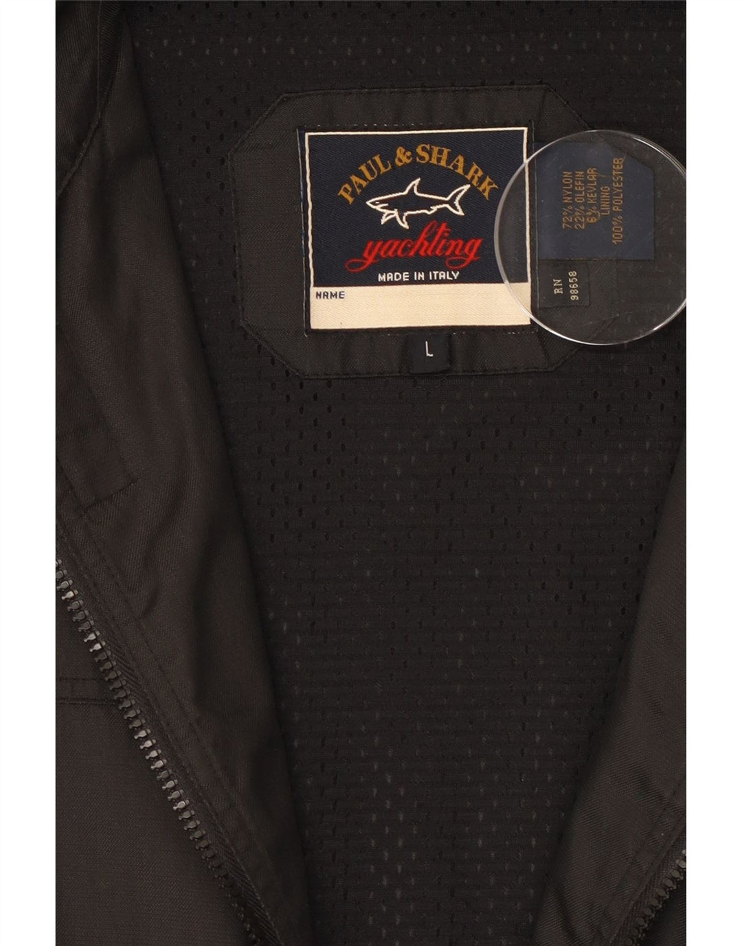 Paul & Shark Herren-Utility-Jacke UK 40 Large aus schwarzem Nylon
