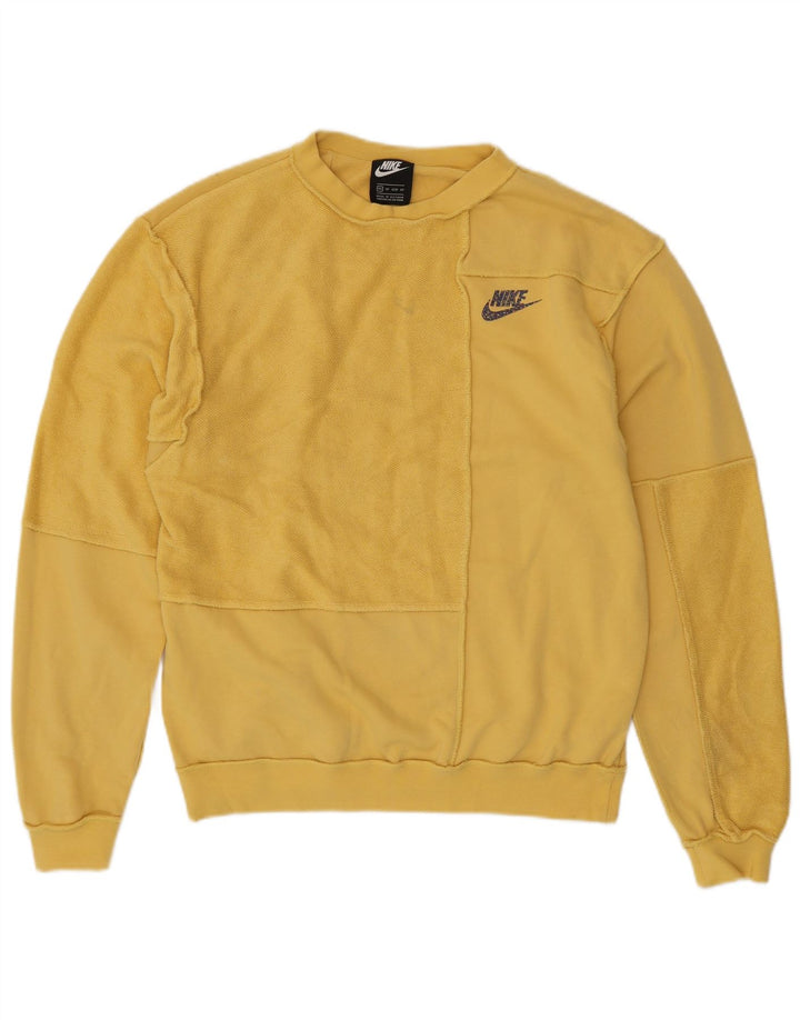 NIKE Herren-Sweatshirt mit lockerer Passform, XS, gelbe Baumwolle