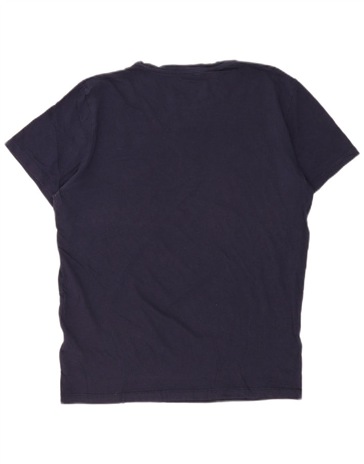 JACK & JONES Herren-T-Shirt mit Grafik, mittlere marineblaue Baumwolle
