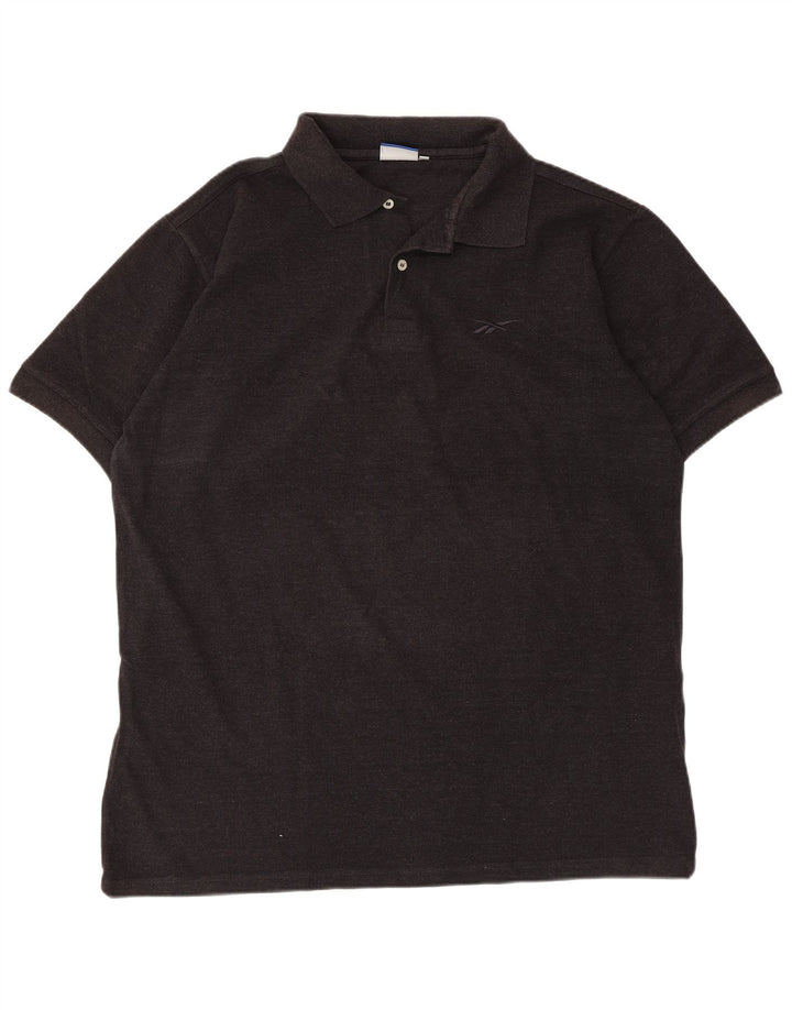 Reebok Herren Poloshirt XL Schwarz Baumwolle