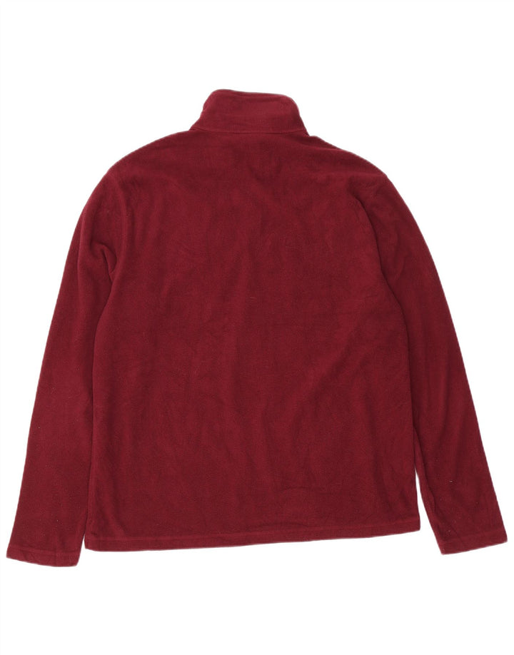 Eddie Bauer Herren-Fleecepullover mit Reißverschluss am Hals, mittleres kastanienbraunes Polyester