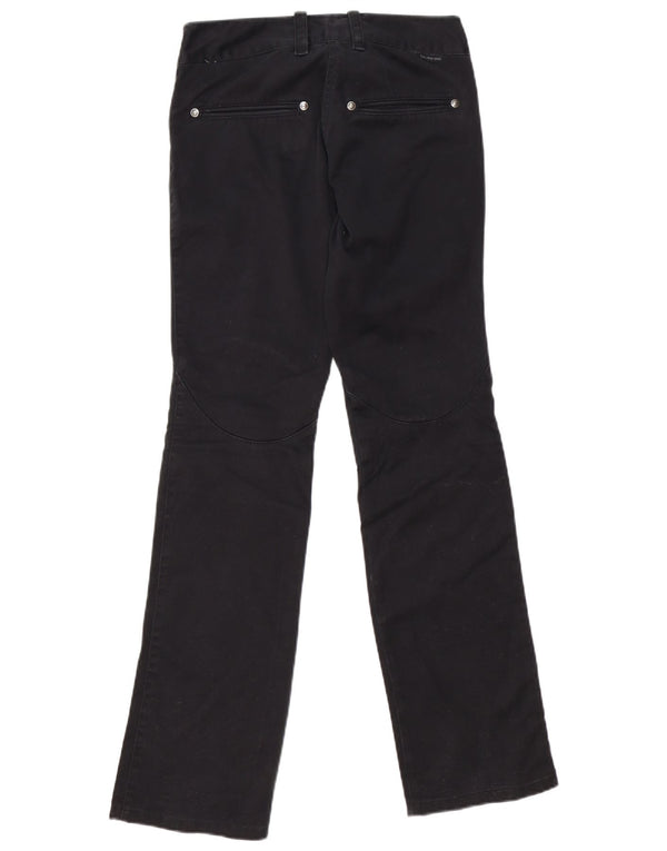 Calvin Klein Damen Gerade Freizeithose W26 L34 Schwarze Baumwolle