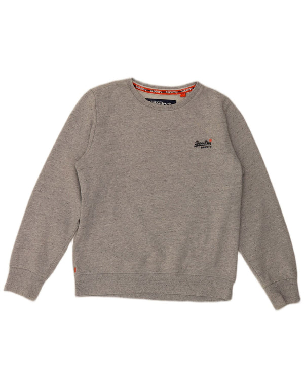 Superdry Herren-Sweatshirt-Pullover XL aus grauer Baumwolle