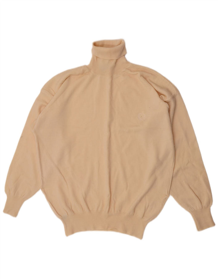 Vintage Herren Rollkragenpullover XL Beige Wolle