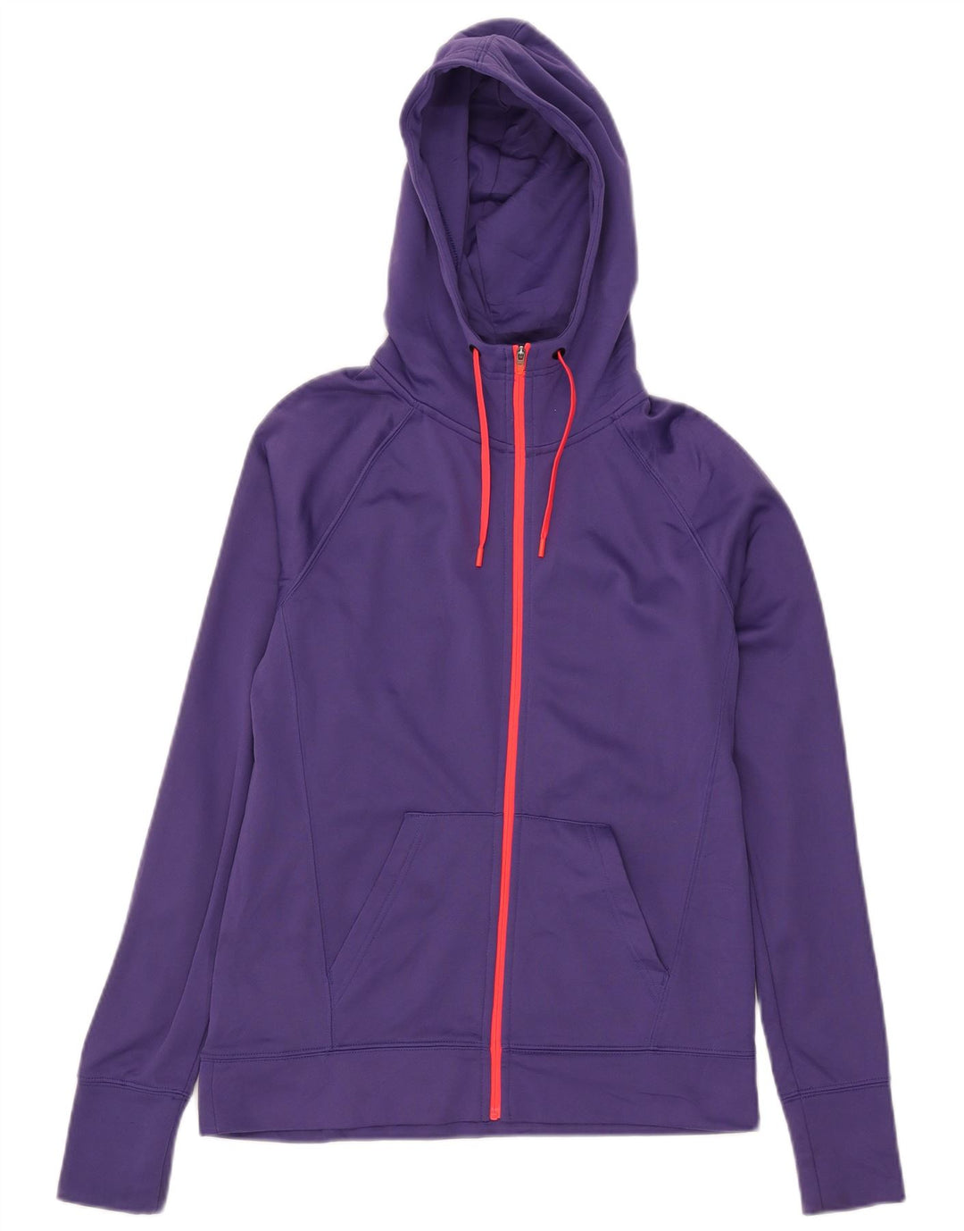 Champion Womens Performance Zip Hoodie Sweater UK 10 Small Lila Polyester