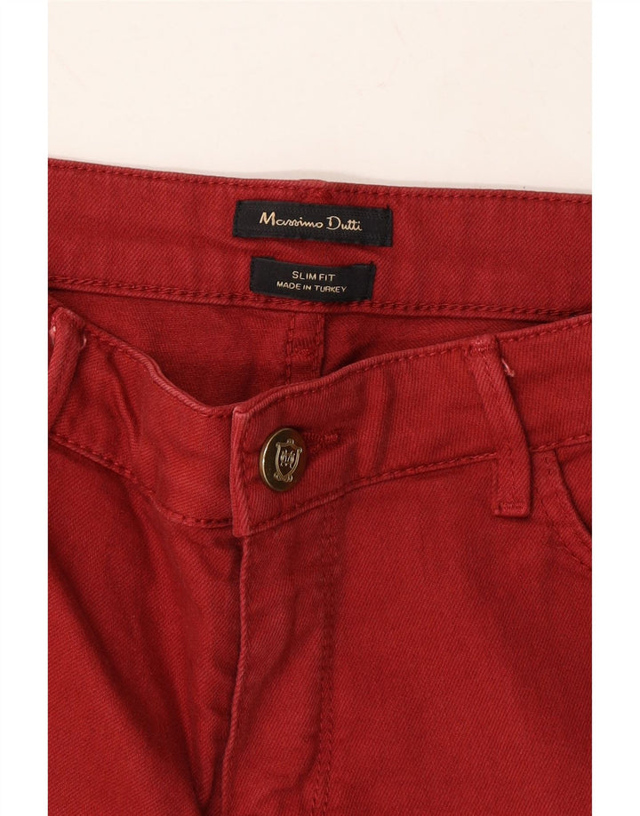 MASSIMO DUTTI Womens Slim Jeans EU 40 Medium W30 L29 Red Vintage Massimo Dutti and Second-Hand Massimo Dutti from Messina Hembry 