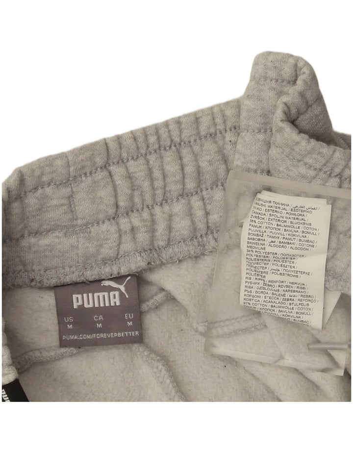 Puma Herren-Trainingshose, Jogginghose, mittelgrau gefleckte Baumwolle