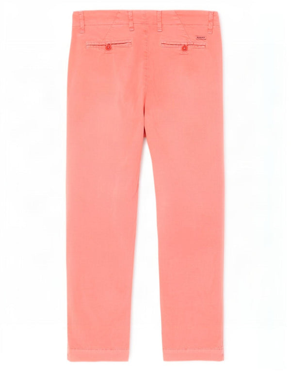 Gant Damen Crop Chino Hose EU 36 Small W30 L26 Rosa Baumwolle