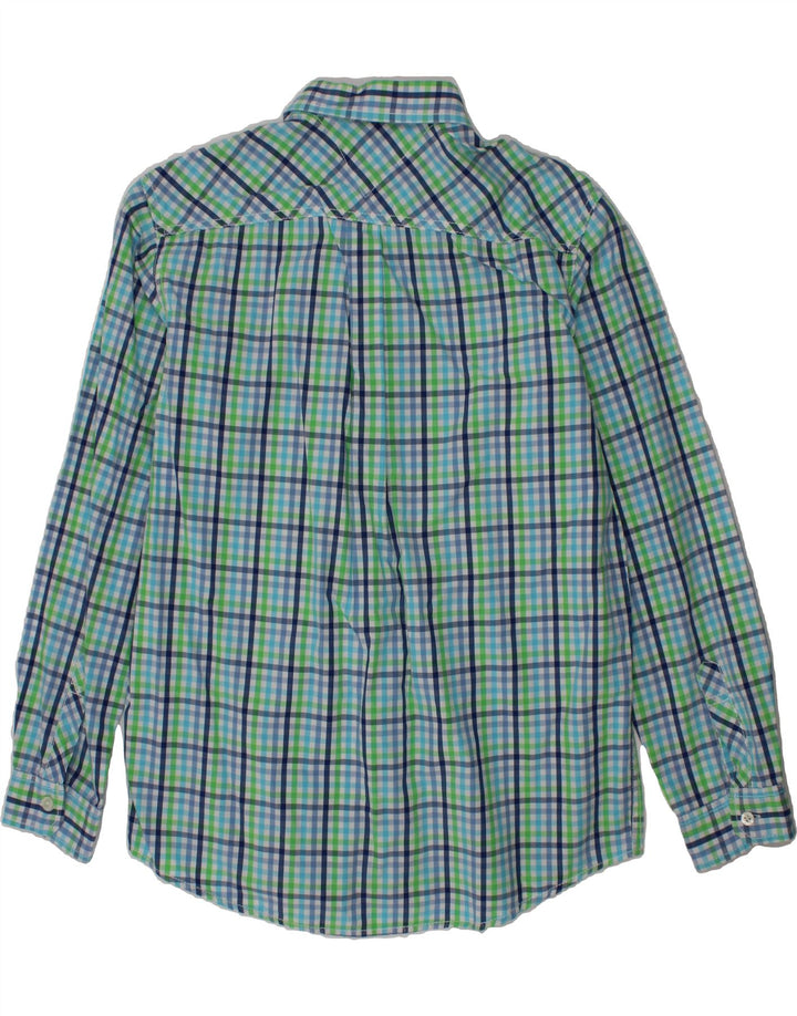 TOMMY HILFIGER Boys Shirt 15-16 Years Large  Blue Check Cotton Vintage Tommy Hilfiger and Second-Hand Tommy Hilfiger from Messina Hembry 