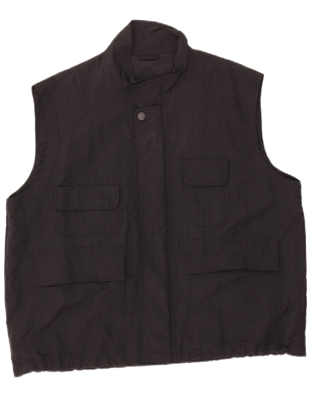 Person's Herren Utility Gilet UK 44 2XL Schwarzes Nylon
