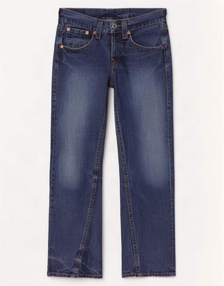 Levi's Herren 907 Bootcut Jeans W30 L34 Blaue Baumwolle