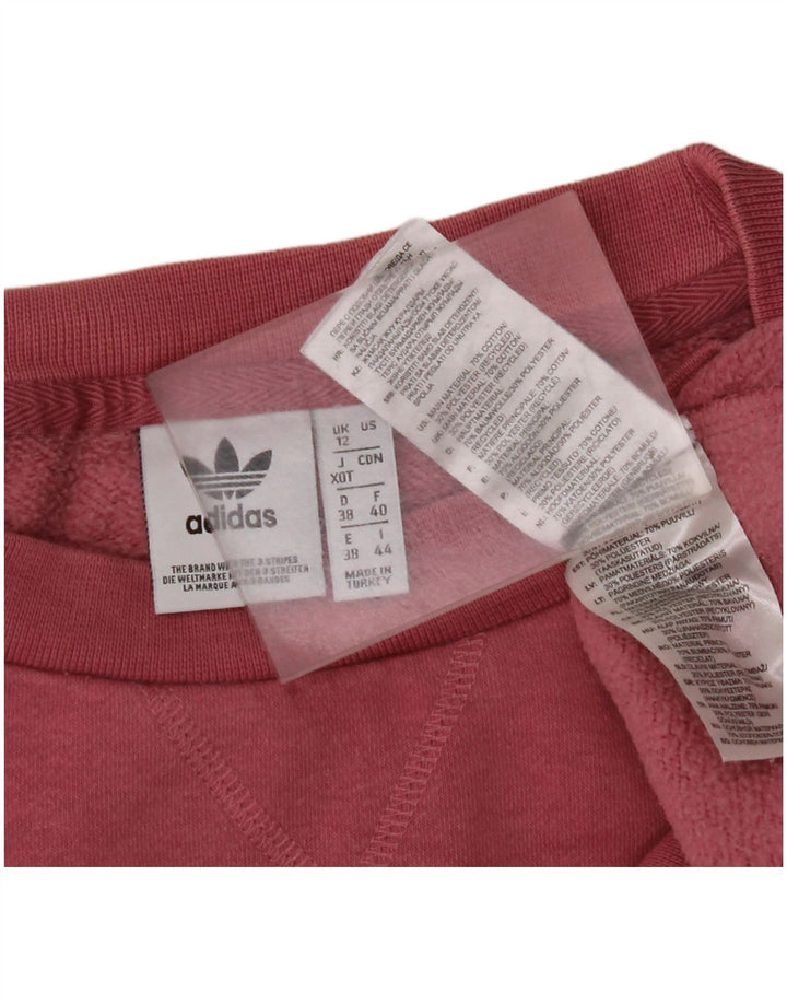 Adidas übergroßer Damen-Sweatshirt-Pullover, UK 12, mittelrosa, Baumwolle