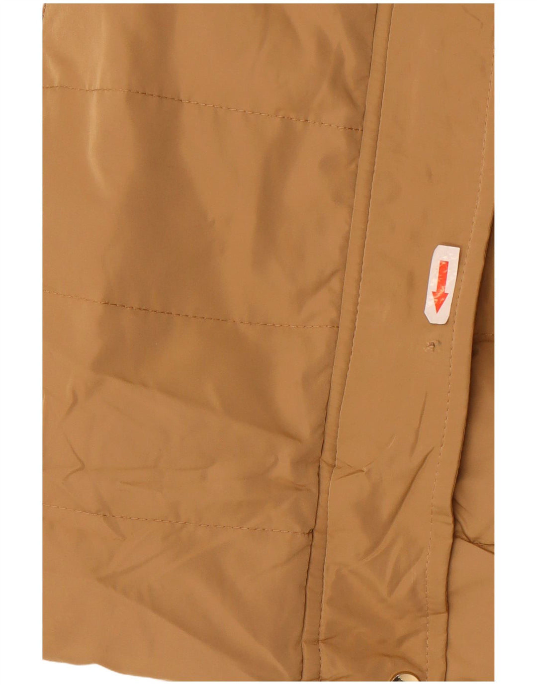 Zara Damen Kapuzenmantel, wattiert, UK 14, Mittelbeige, Polyester