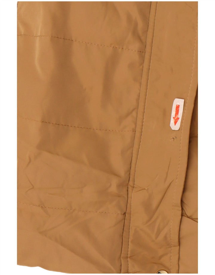 Zara Damen Kapuzenmantel, wattiert, UK 14, Mittelbeige, Polyester