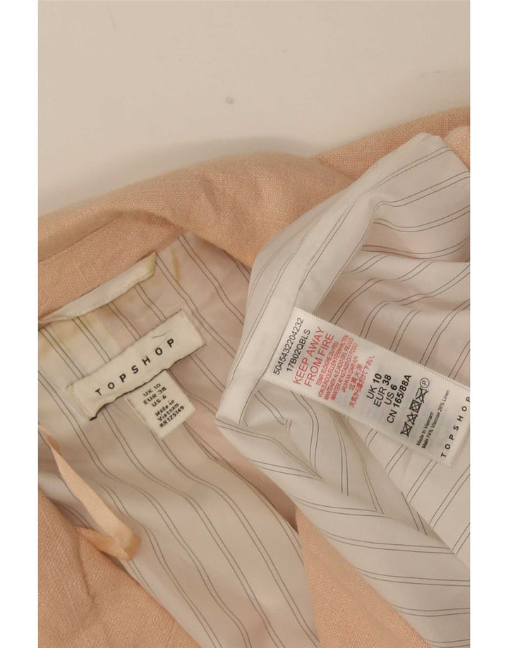 Topshop Damen-Zweireiher-Blazer, Gr. 10, Größe S, Rosa, Viskose