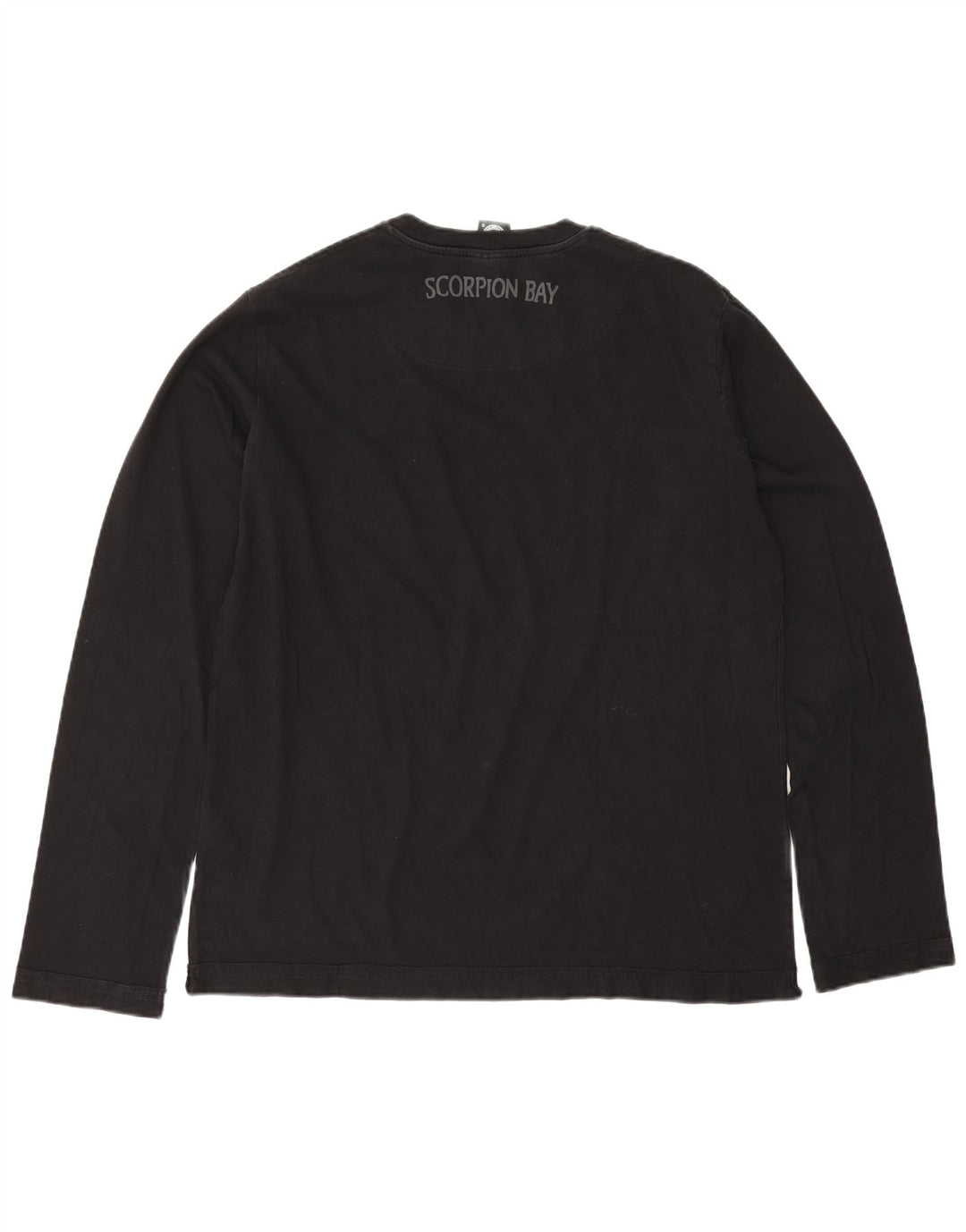Scorpion Bay Herren-Grafik-Top, langärmelig, 2XL, schwarze Baumwolle