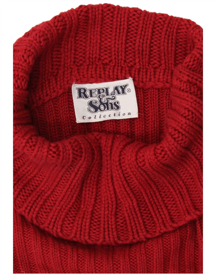 Replay Rollkragenpullover für Damen, Gr. 12, mittelrot