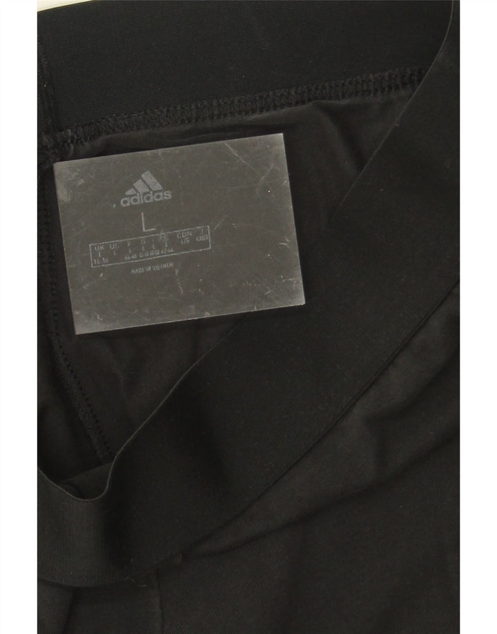 ADIDAS Womens Leggings UK 16/18 Large Black Vintage Adidas and Second-Hand Adidas from Messina Hembry 
