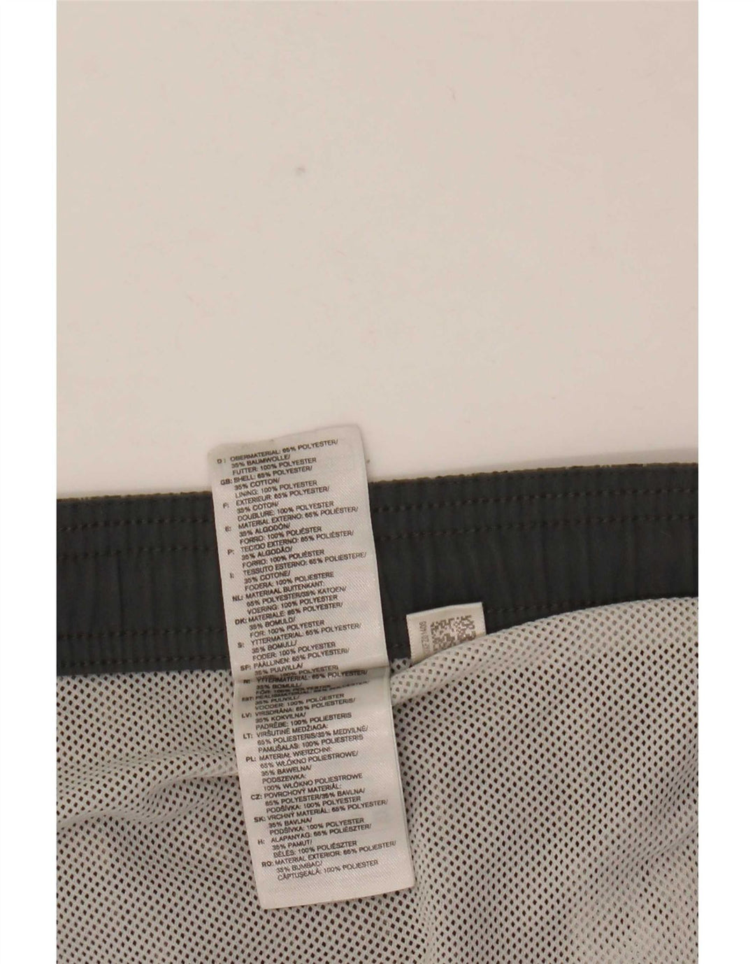 Adidas Herren-Badeshorts, groß, grau kariert, Polyester