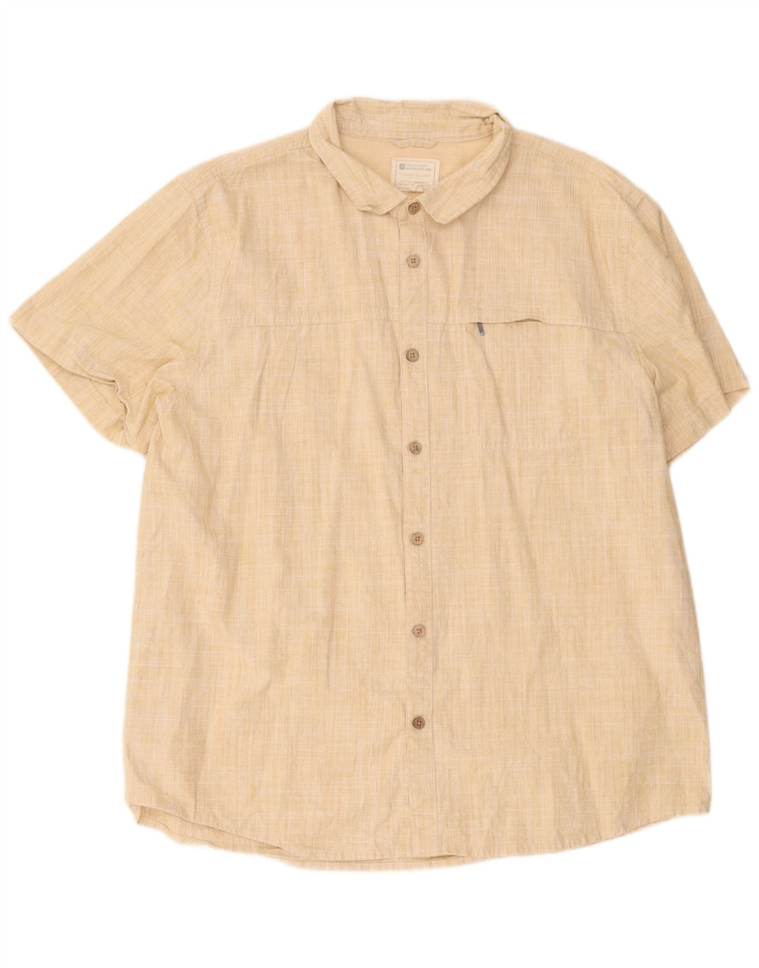 Mountain Warehouse Herren-Kurzarmhemd 2XL Beige Polyester