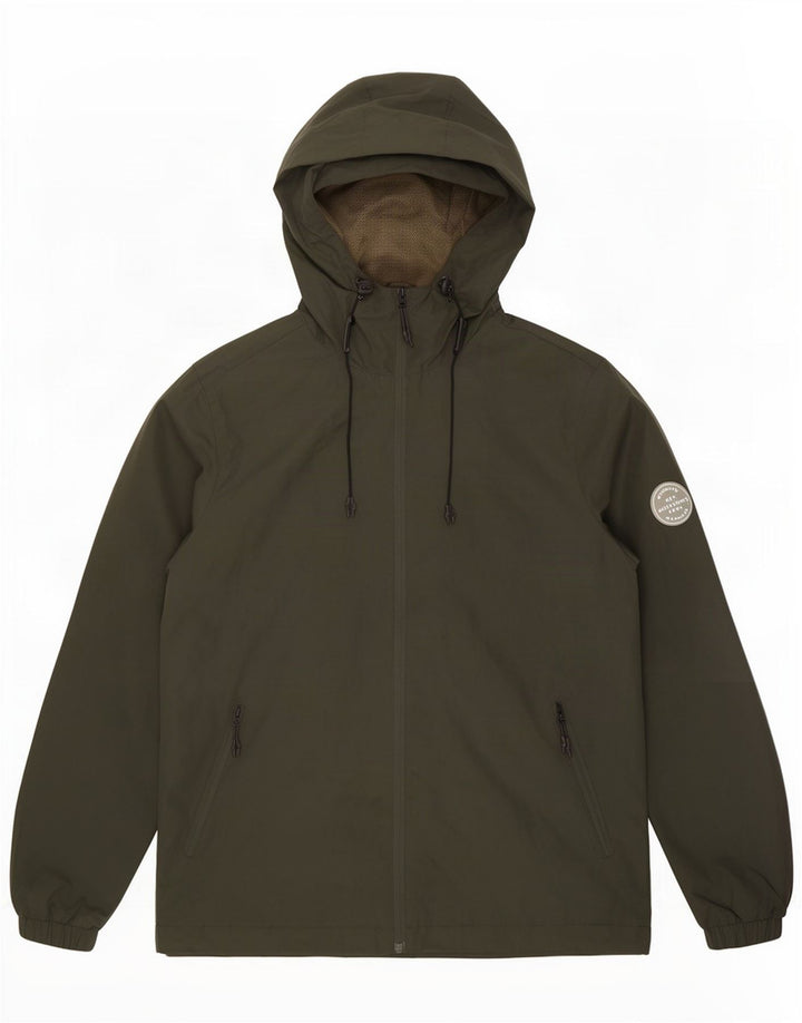 Jack & Jones Herren-Regenjacke mit Kapuze, UK 40, Größe L, grün, Polyester