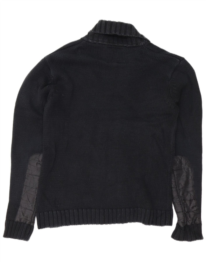 JACK & JONES Herren-Strickjacke, groß, schwarze Baumwolle