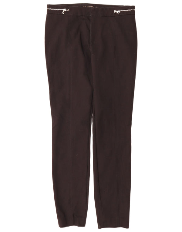 Zara Womens Skinny Casual Trousers EU 34 2XS W26 L29 Black Cotton